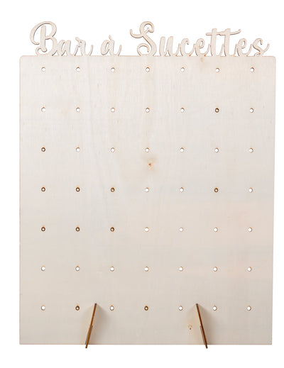 Présentoir à sucettes en bois 40 x 30 cm bar à sucettes