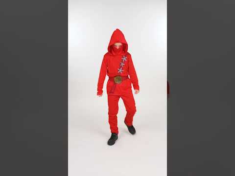 Déguisement ninja rouge étoiles garçon