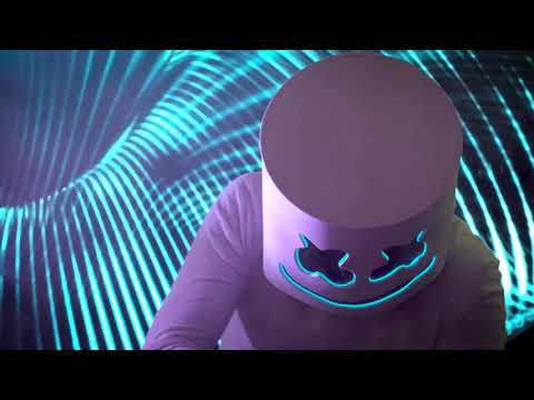Masque DJ guimauve led violet adulte