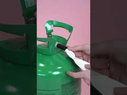 Kit bouteille d'hélium avec 12 ballons bleu foncés métallisés et un ruban