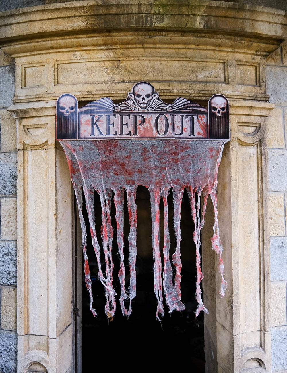 Vue d'ensemble du rideau de porte Halloween