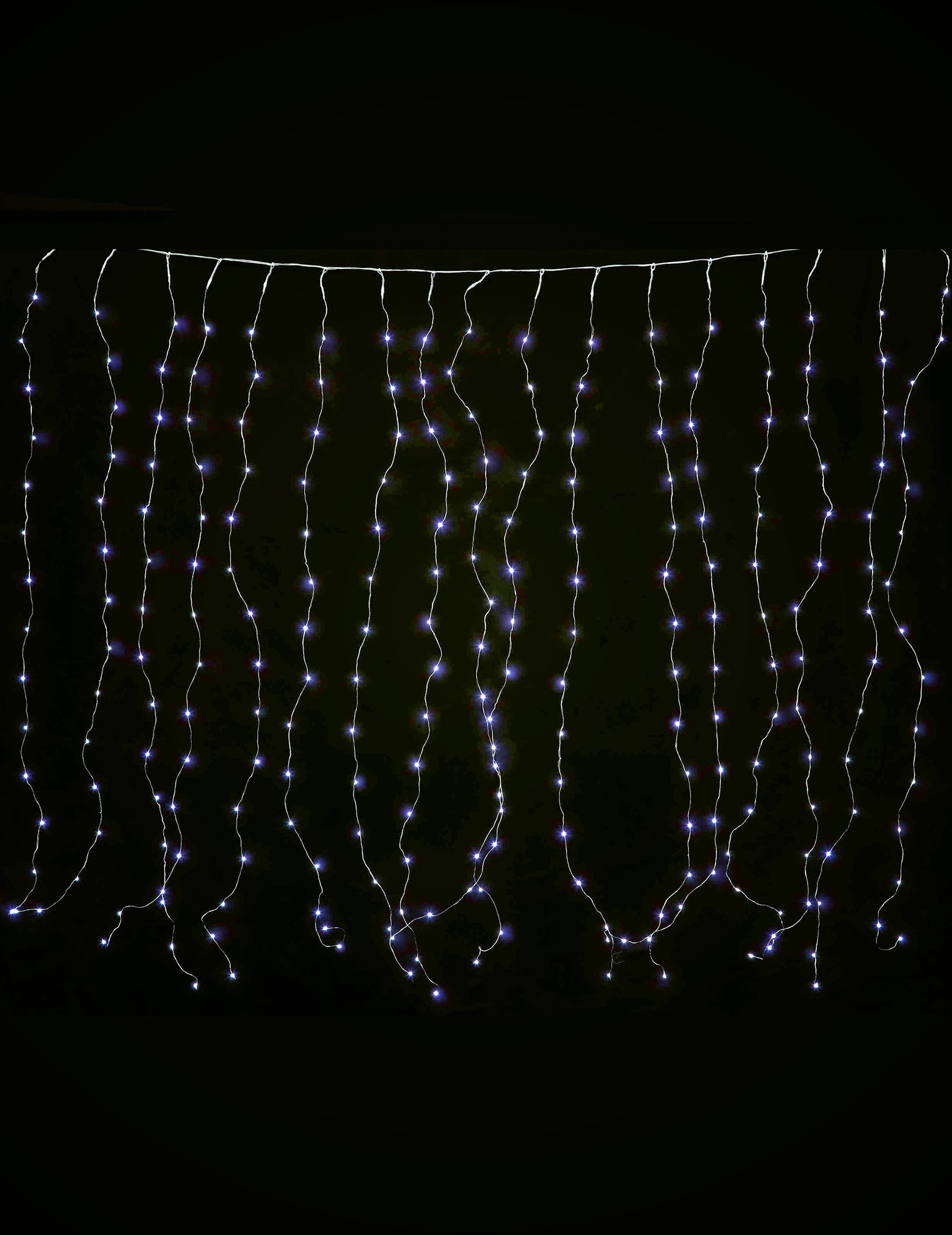 Rideau lumineux blanc froid pour décoration 90 led 8 modes