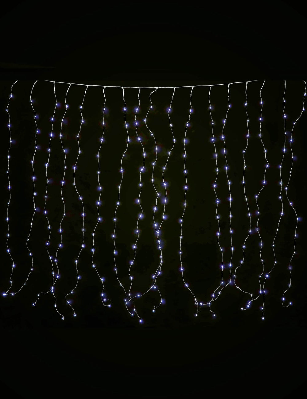 Rideau lumineux blanc froid pour décoration 90 led 8 modes