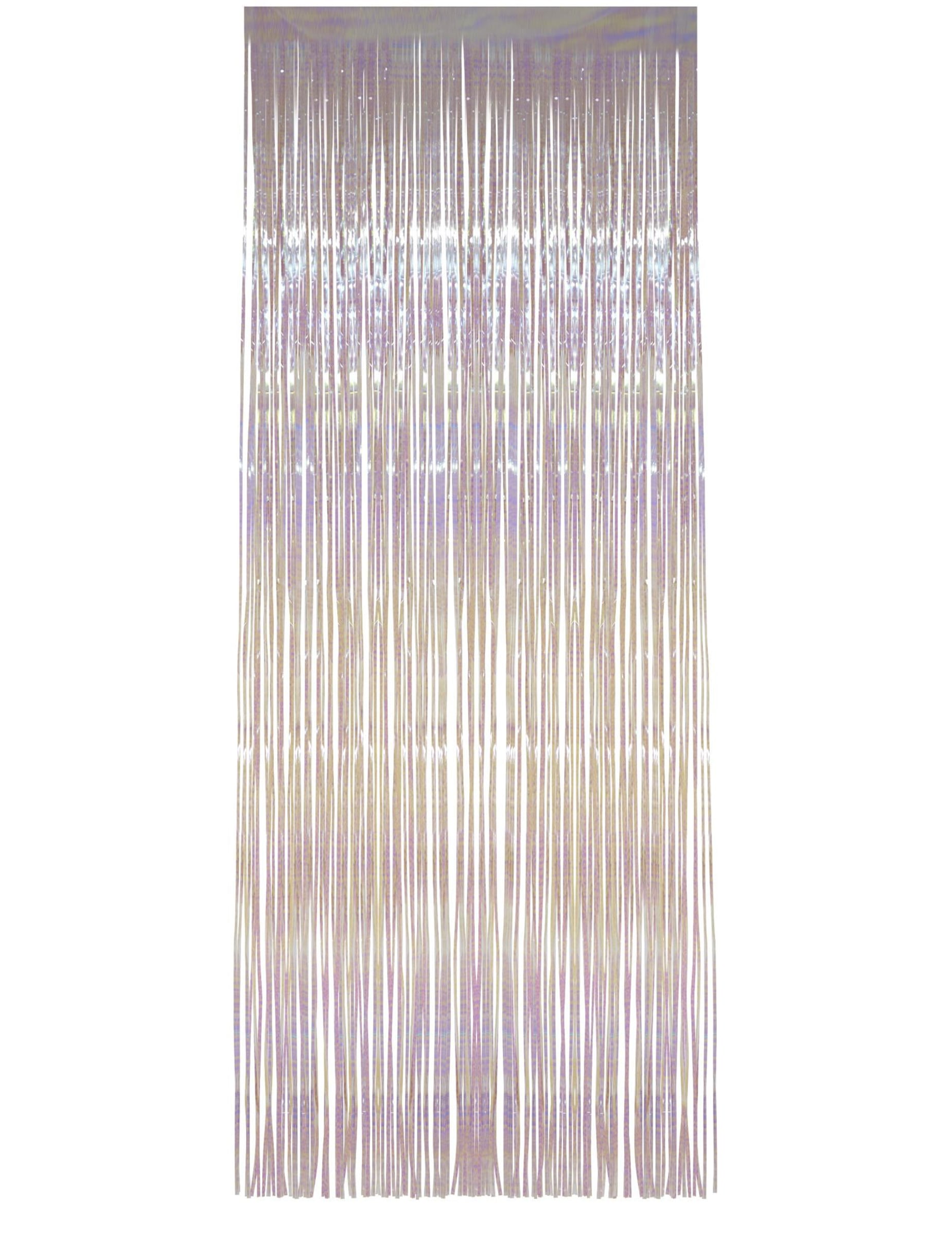 Rideau scintillant pour décoration blanc irisé