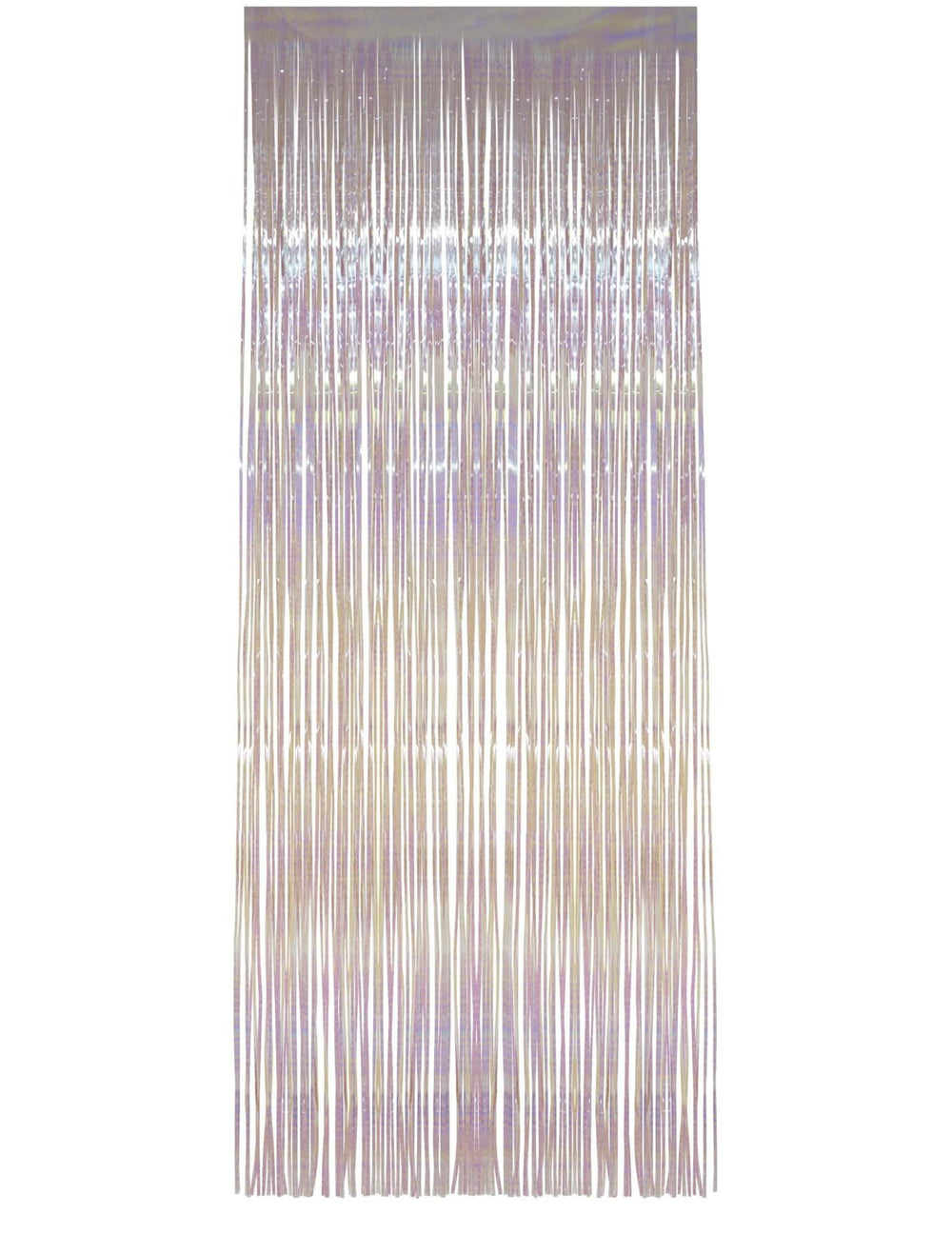 Cortina brillante para decoración blanco iridiscente