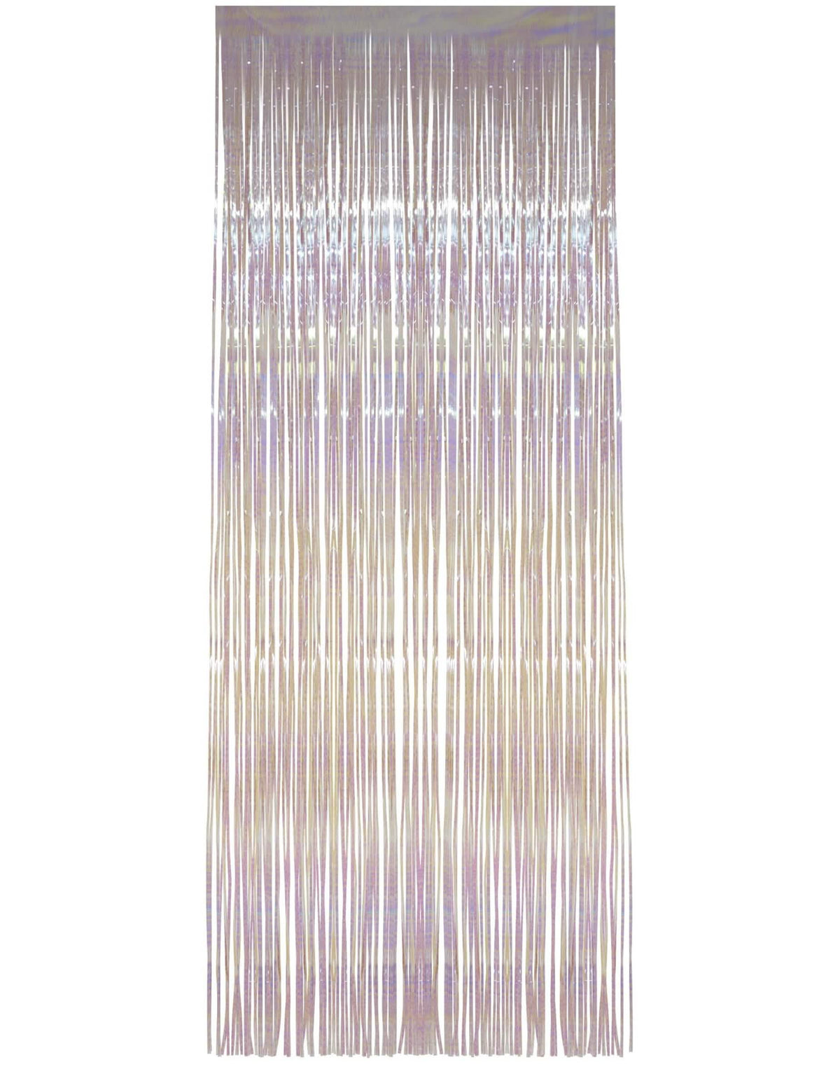 Cortina brillante para decoración blanco iridiscente