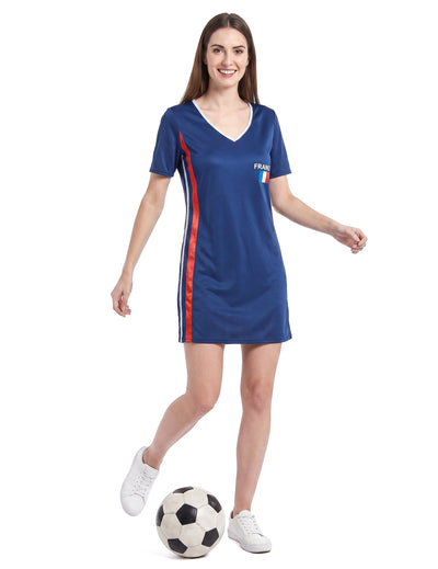 Vestido partidario de Francia mujer