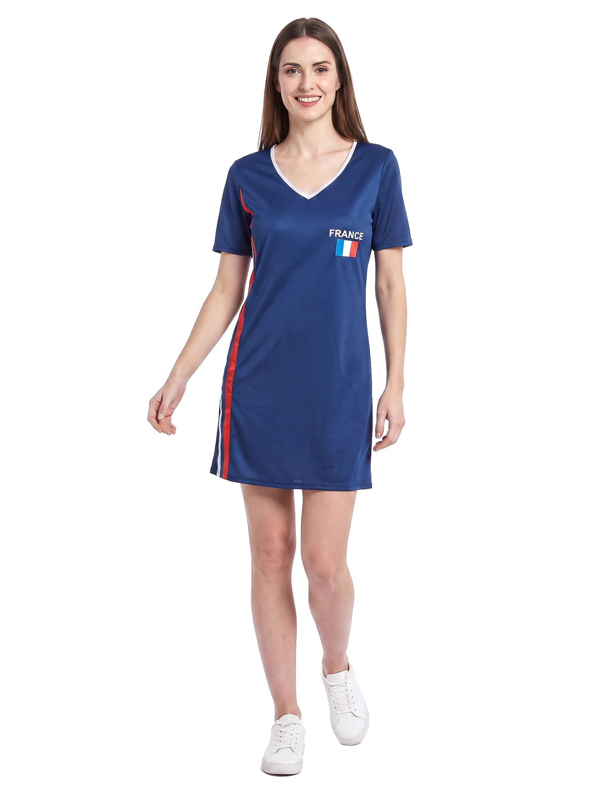 Vestido partidario de Francia mujer