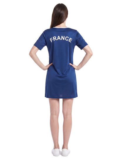 Vestido partidario de Francia mujer