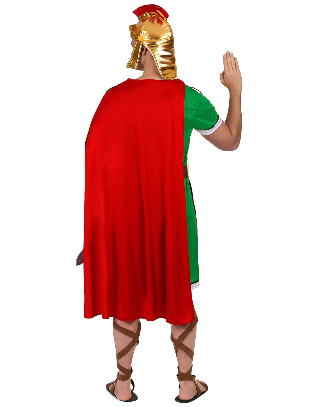 Vista trasera del disfraz de centurión romano para hombre