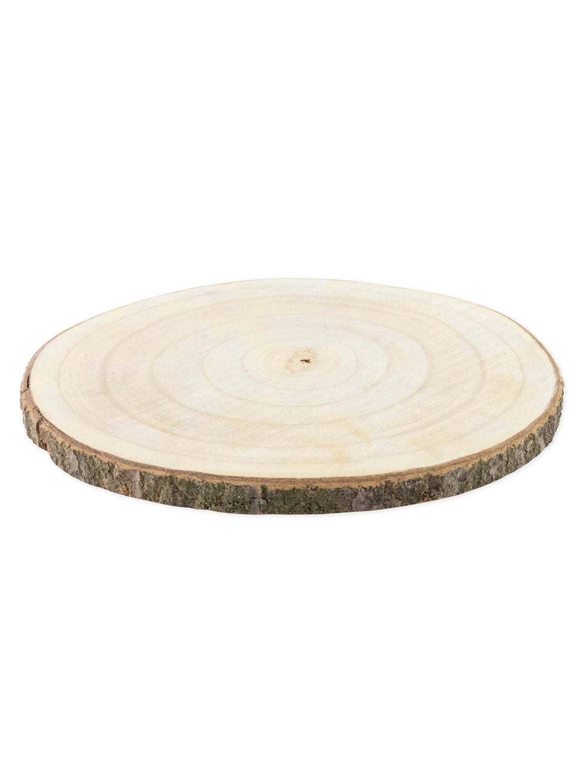 Tronco de madera natural para decoración en madera clara con corteza