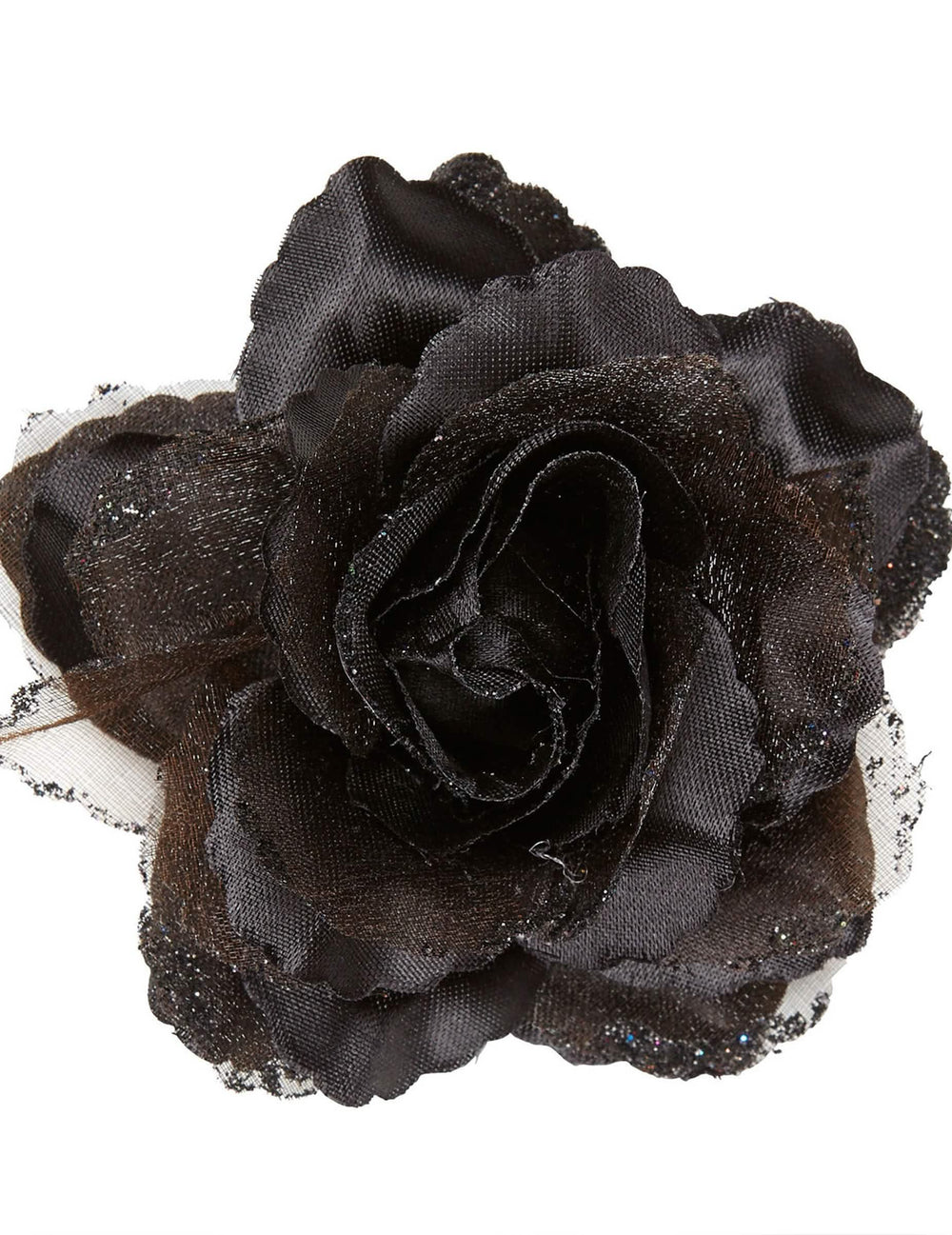 rosa para el cabello para mujer negra con purpurina