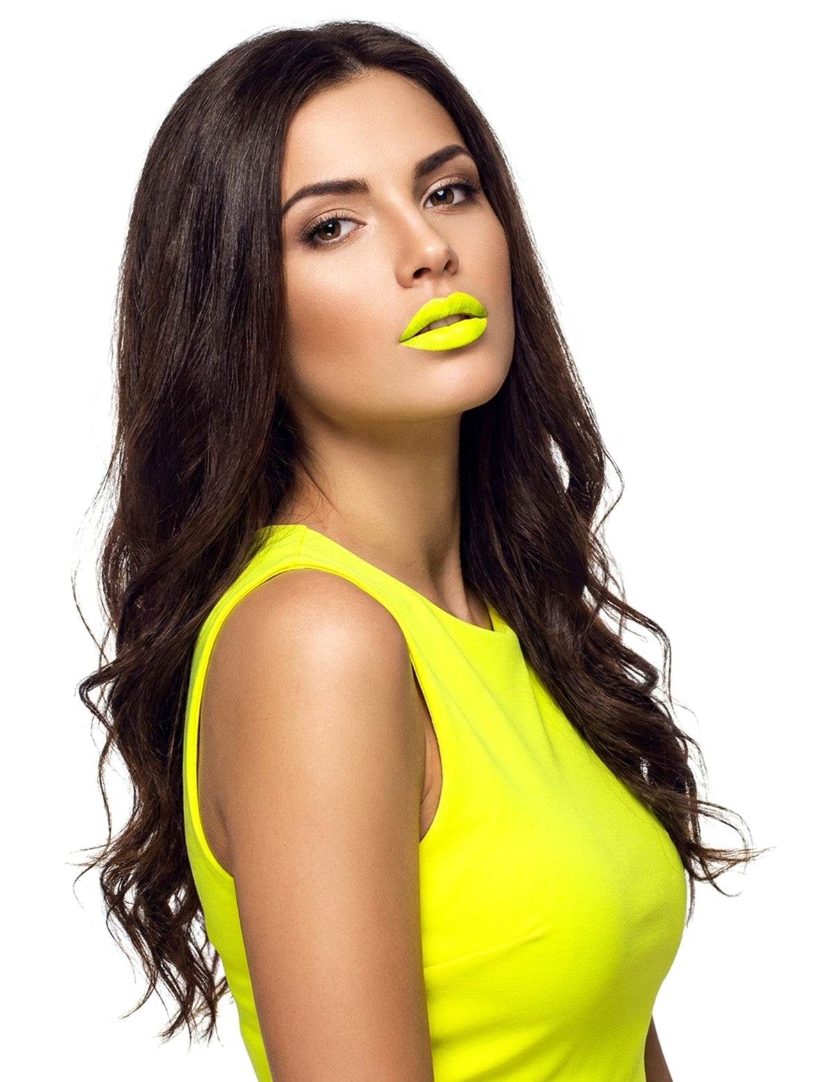 Pintalabios amarillo fluorescente