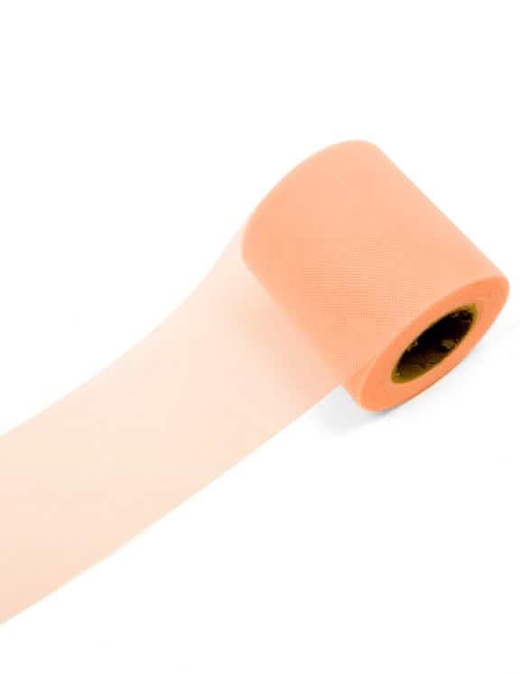 Rollo de tul para decoración color melocotón