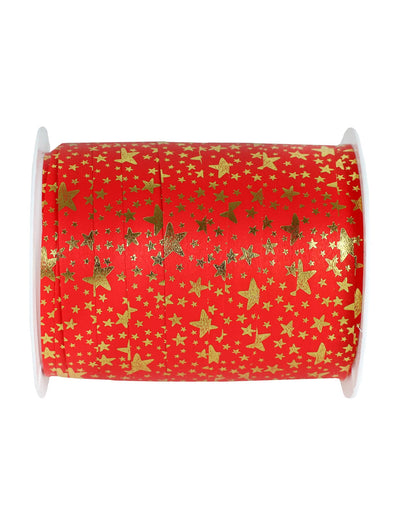 Cinta estrellas roja 1 cm x 25 m