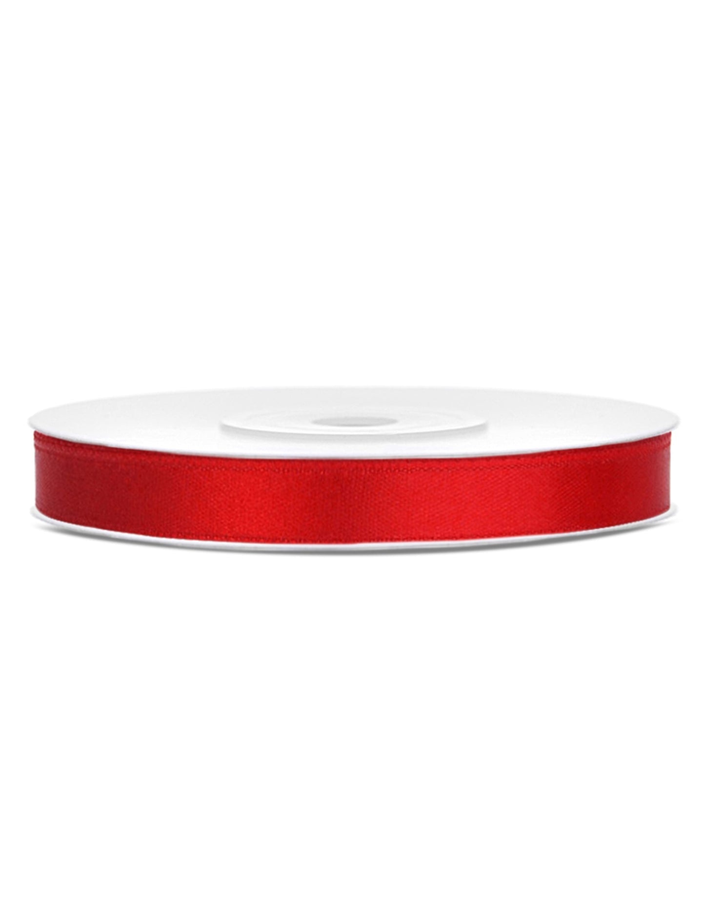 Ruban satin rouge 0.6 cm x 25 m