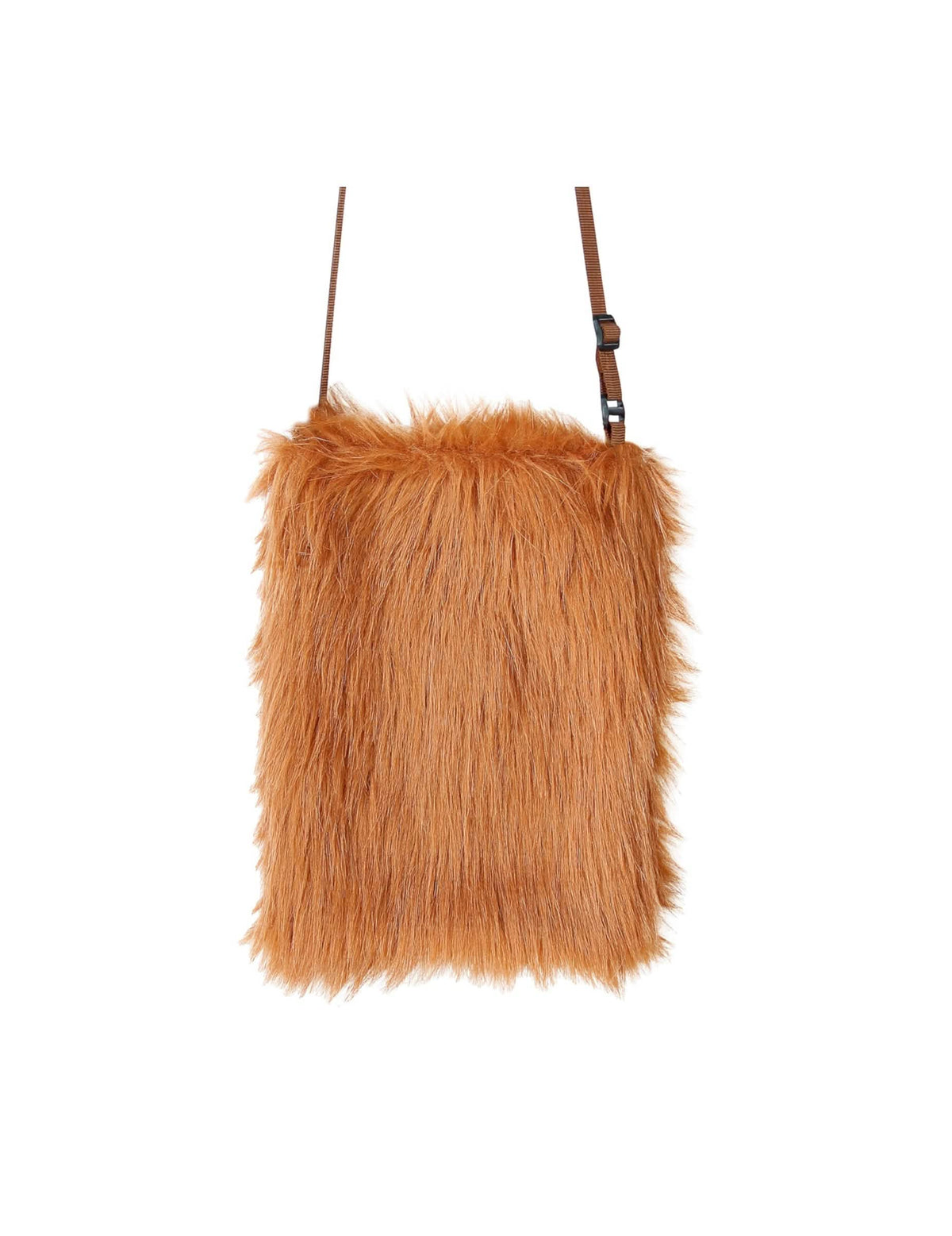 Bolsa de peluche para adulto marrón de pelo largo