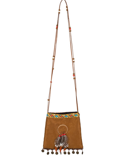 Porté à l'épaule du sac indien attrape-rêves