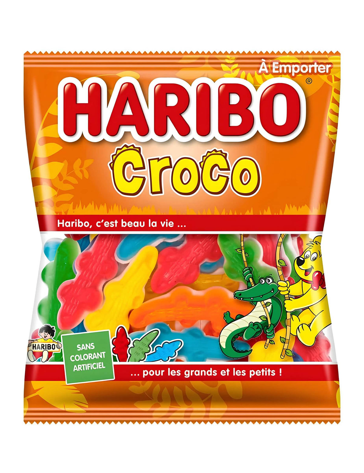 Sachet de bonbons Haribo Croco pour petits et grands multicolores