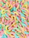 Bonbons vers de terre multicolores acidulés