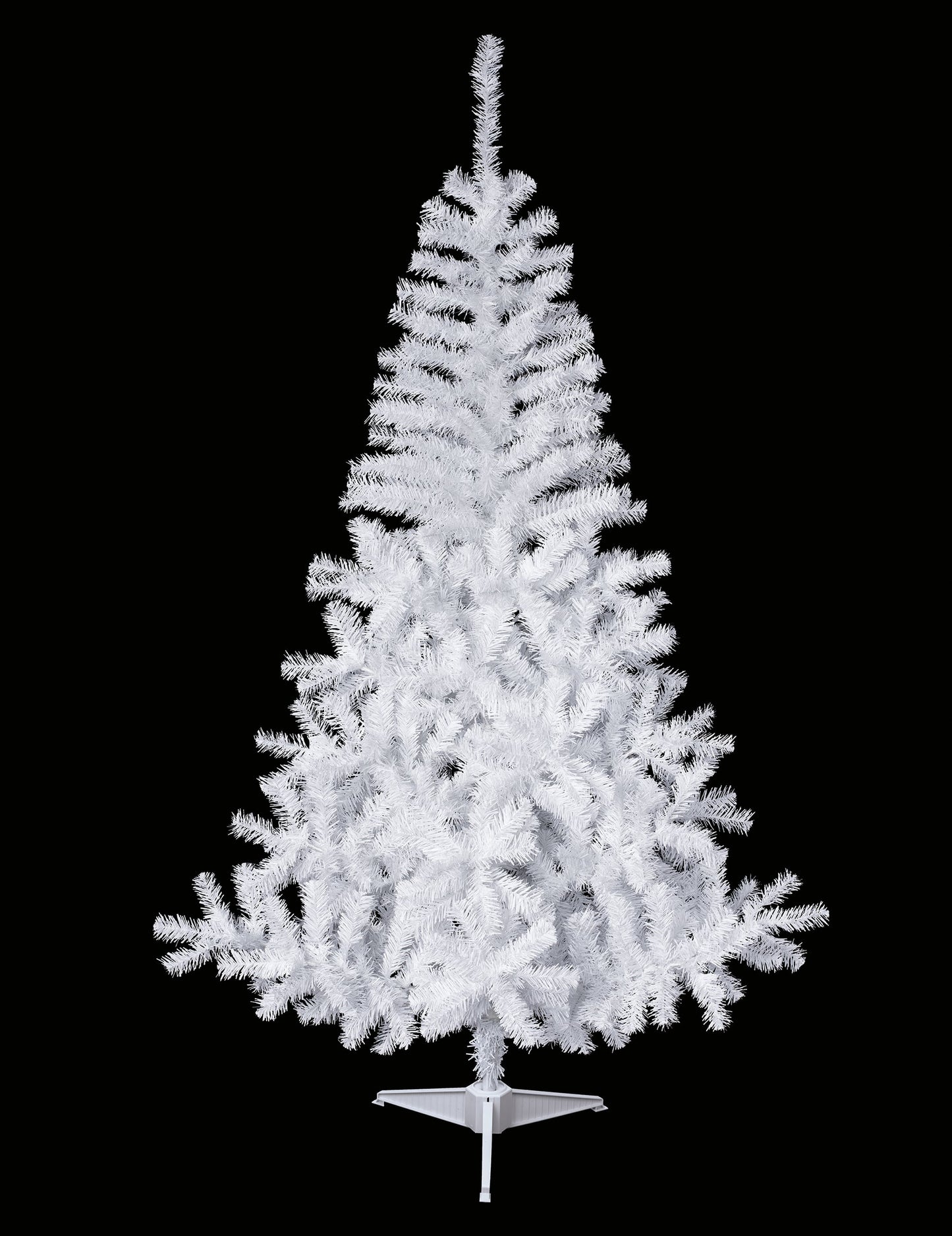 Sapin artificiel enneigé blanc réaliste sur pied