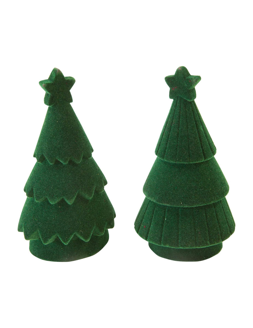 Sapin de Noël pour décoration de table vert effet velours