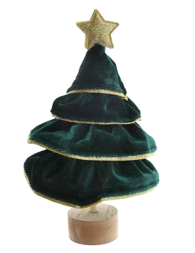 Árbol con purpurina verde abeto 10 x 18,5 cm