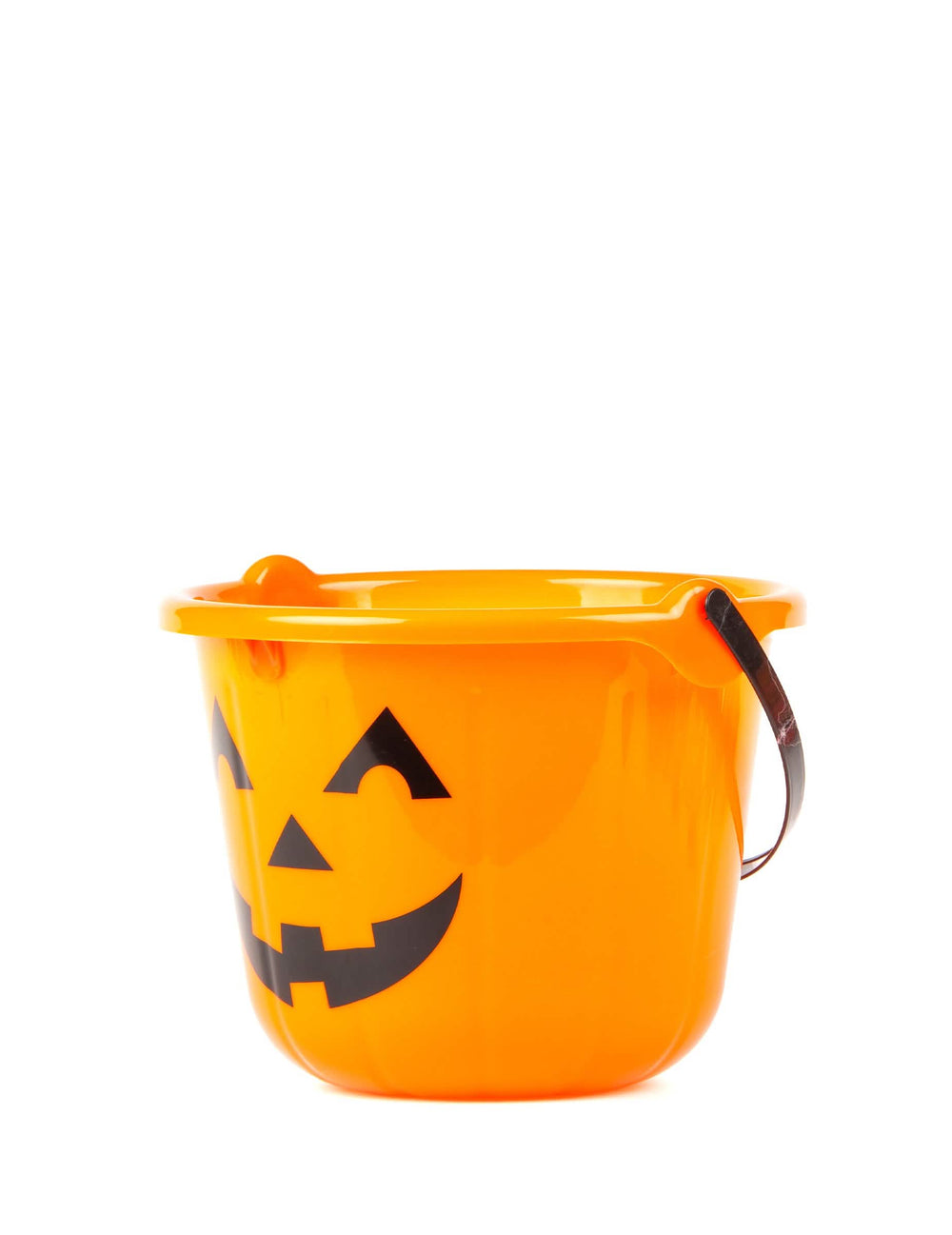 Cubo calabazas para halloween naranja con LED