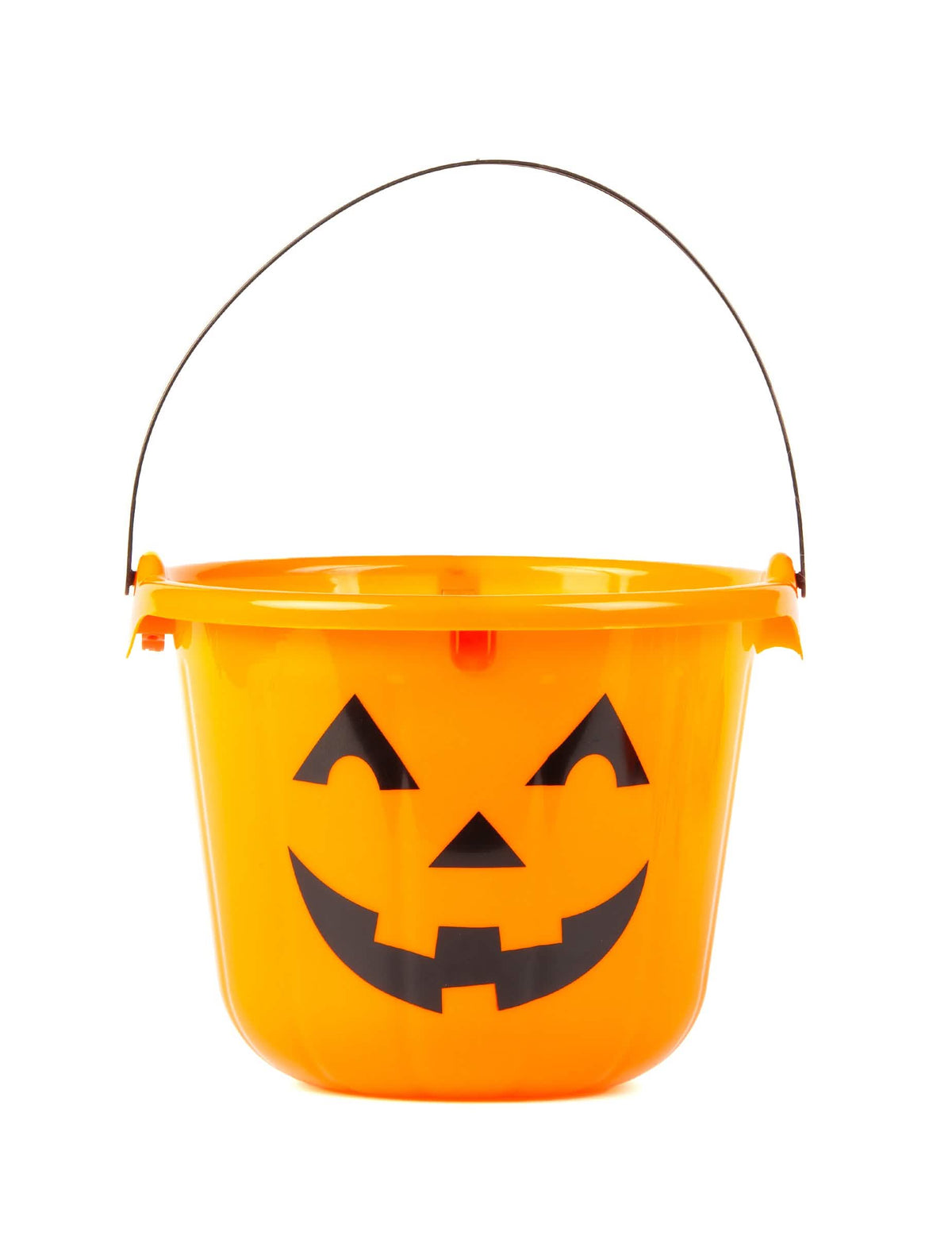 Cubo de calabazas halloween para niño naranja con LED