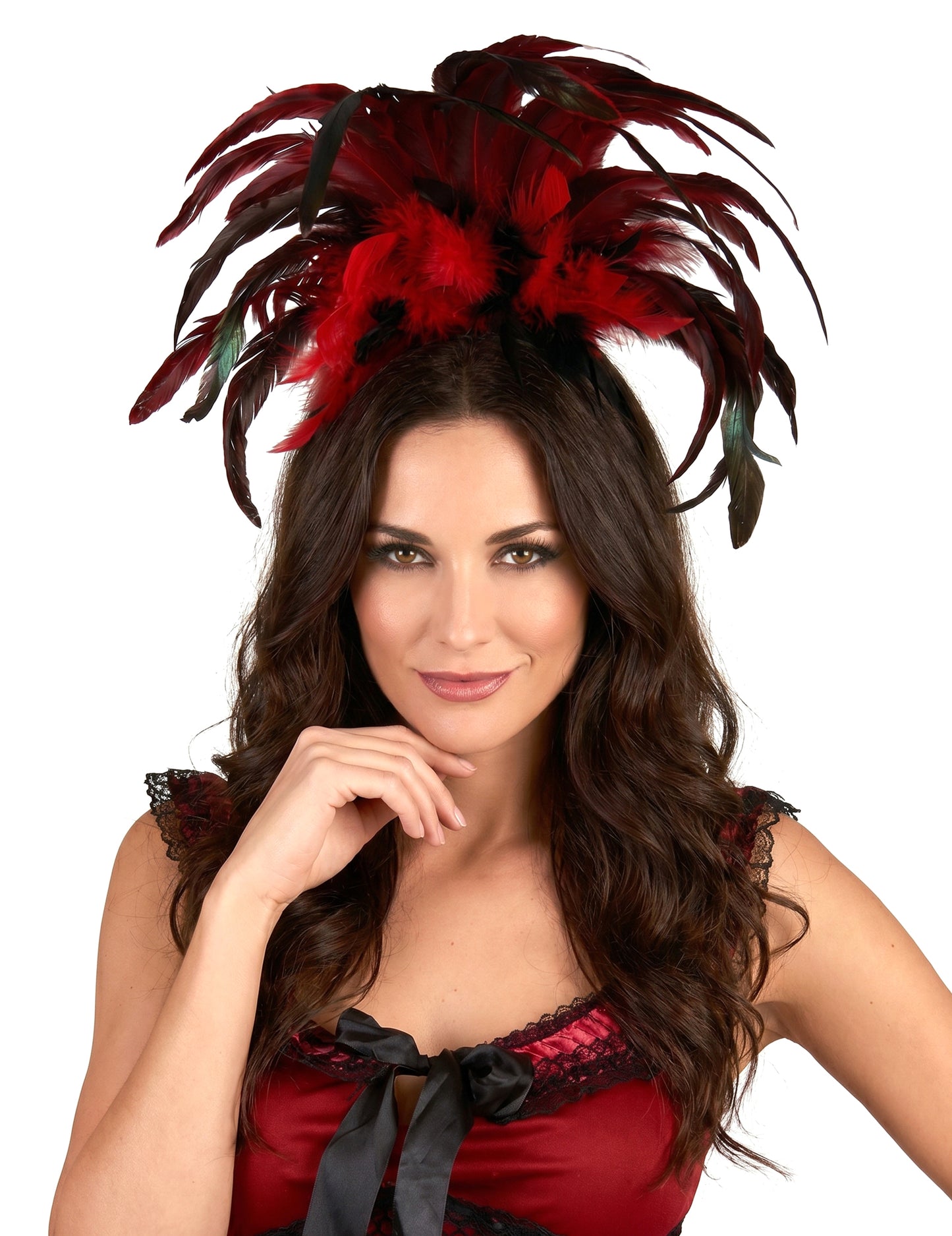 Diadema cabaret plumas adulto