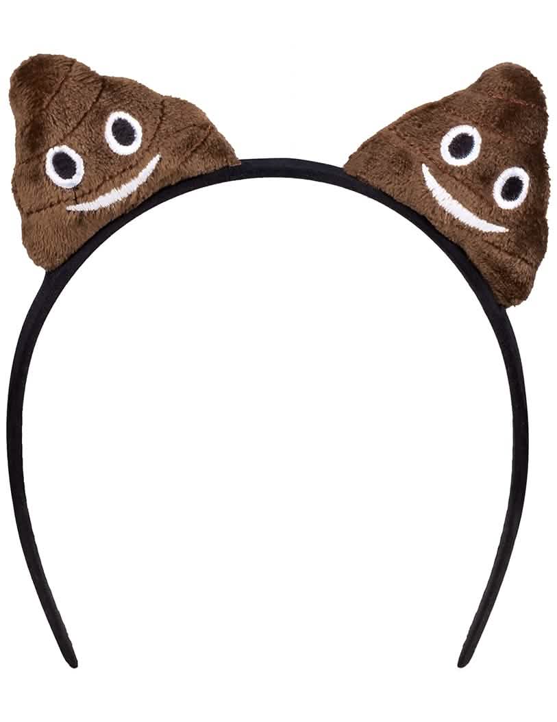 Diadema de caca para adulto marrón con peluches sonrientes