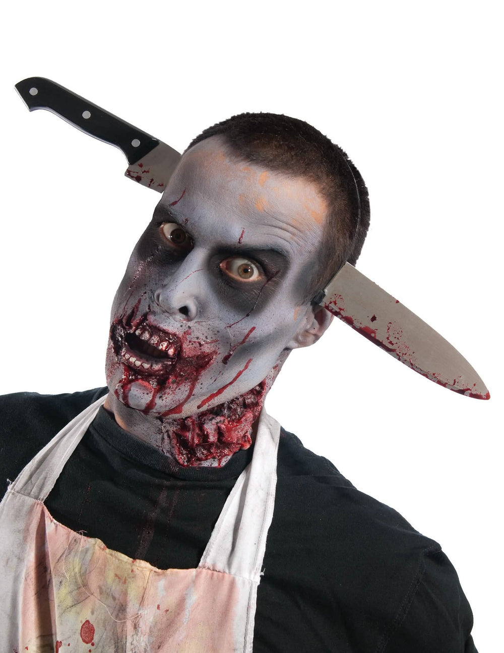 Diadema cuchillo de de lujo para adulto ensangrentado