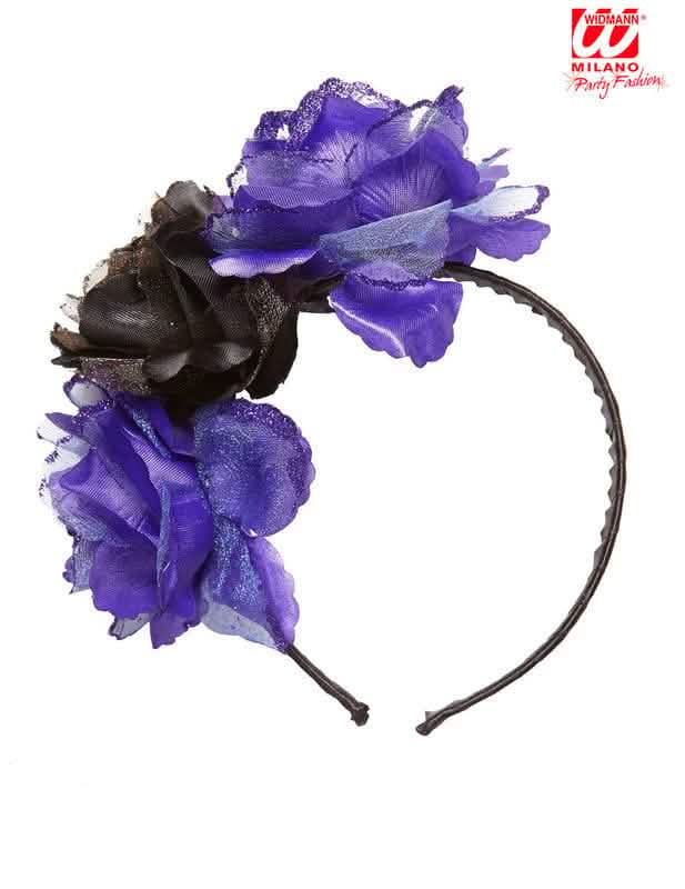 Vista de perfil de la diadema de flores día de los muertos