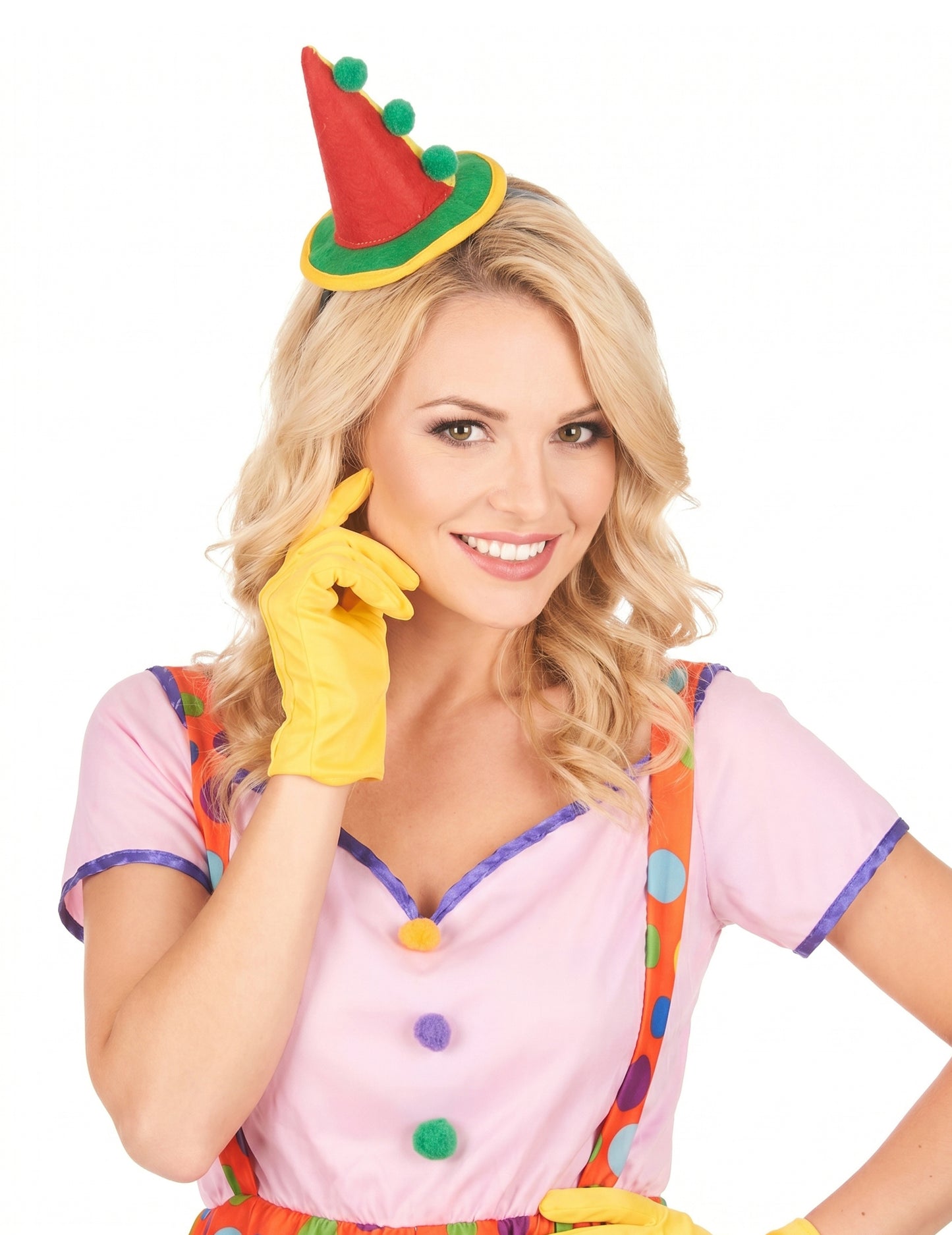 Diadema mini sombrero payaso adulto