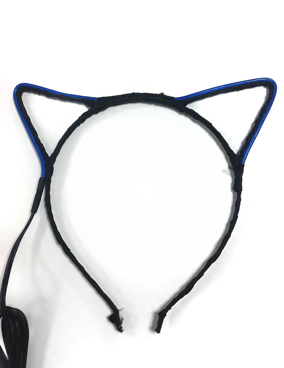 Diadema con orejas de gato neón para adulto azul