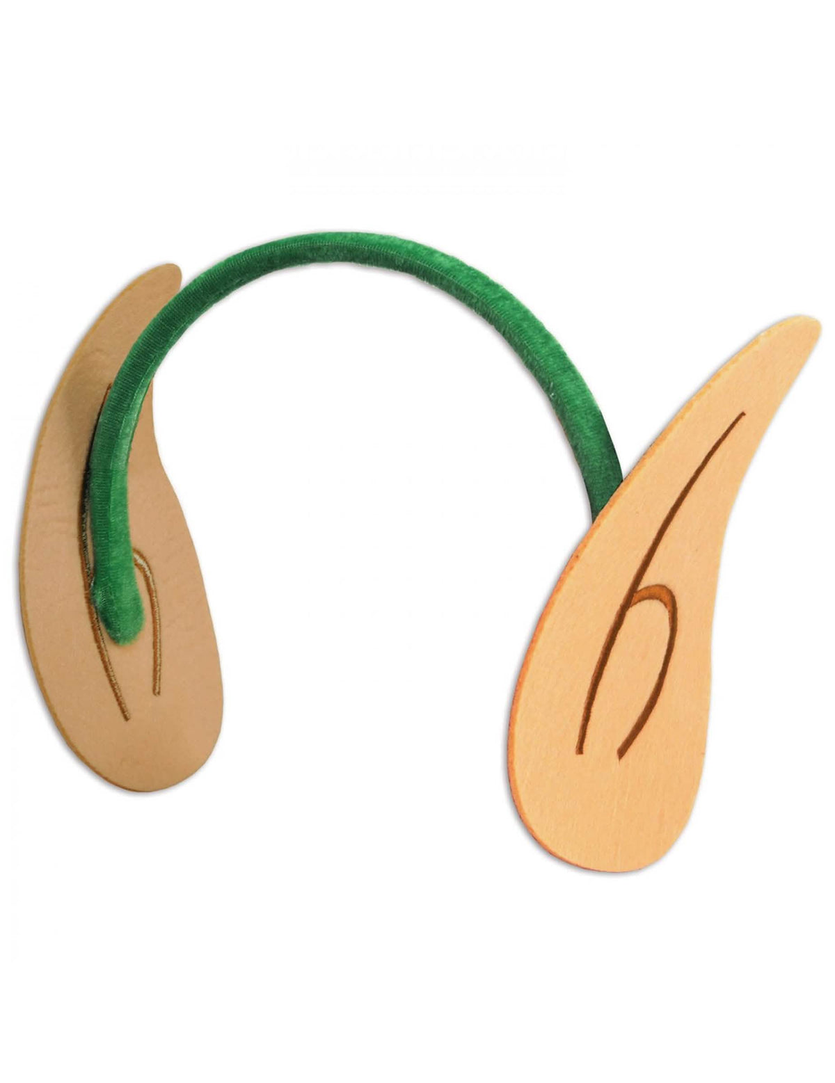 Serre-tête oreilles leprechaun pour adulte vert et beige