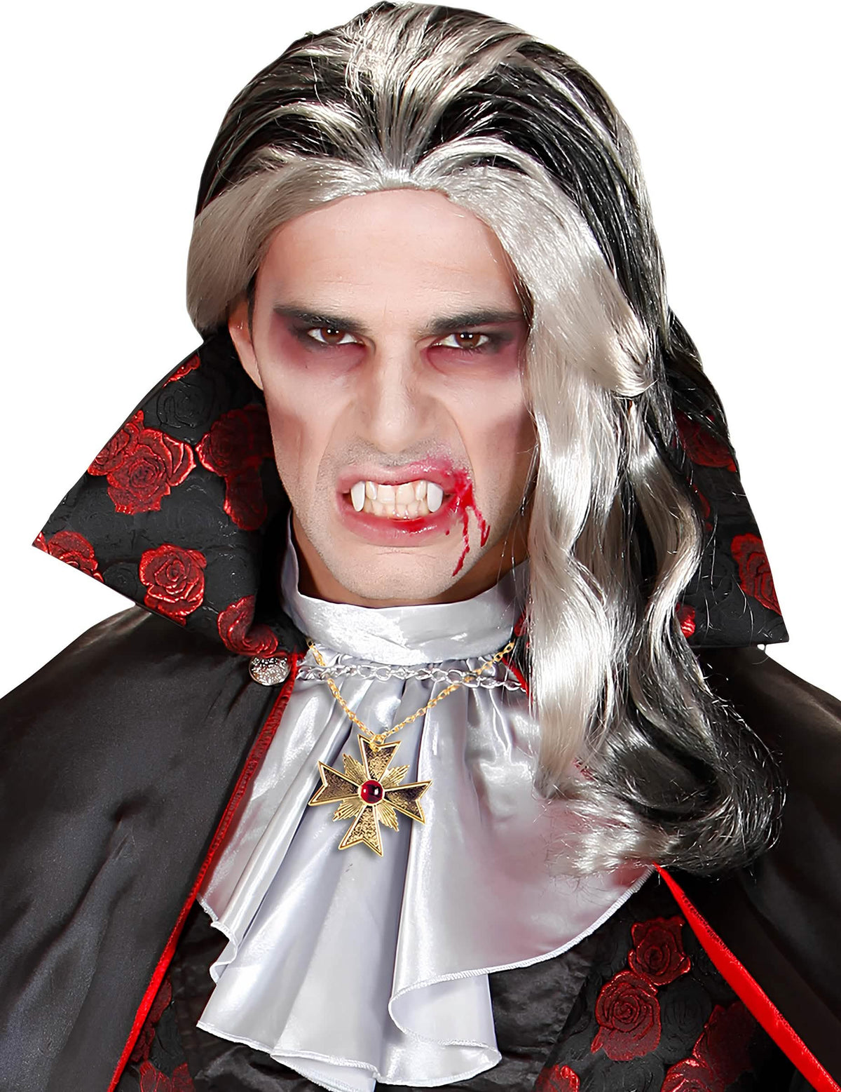 Mise en situation del set de joyas vampiro para adulto