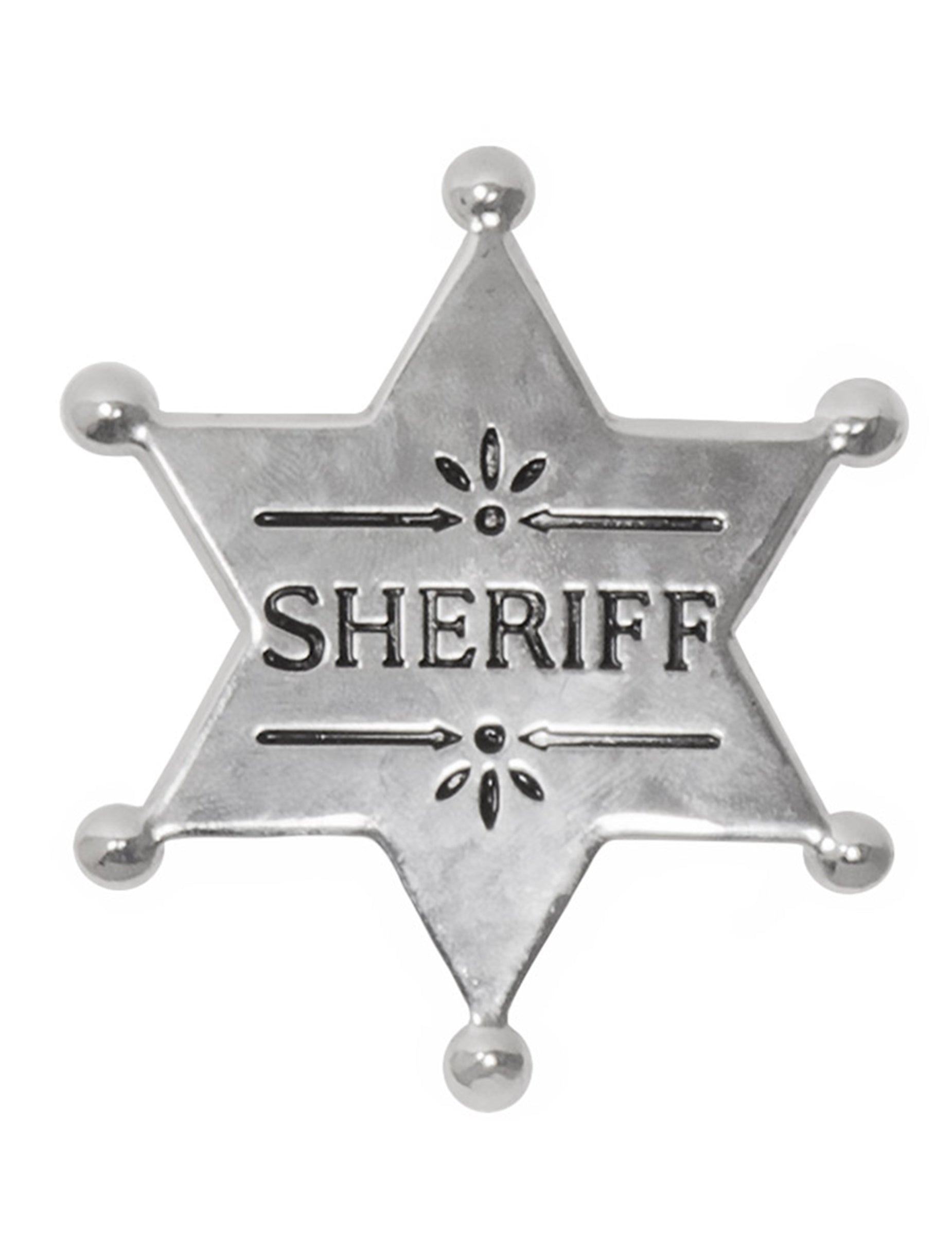 Étoile de shérif argentée du set d'accessoires de cowboy