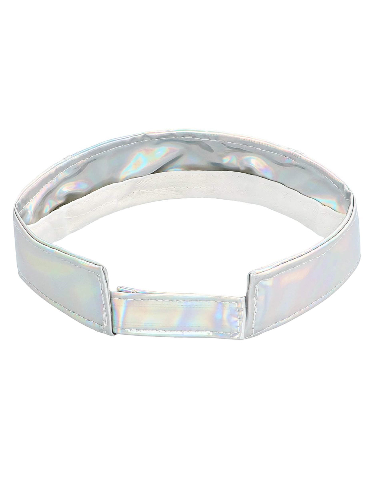 Détail du système d'attache du bandeau du set d'accessoires festival holographiques