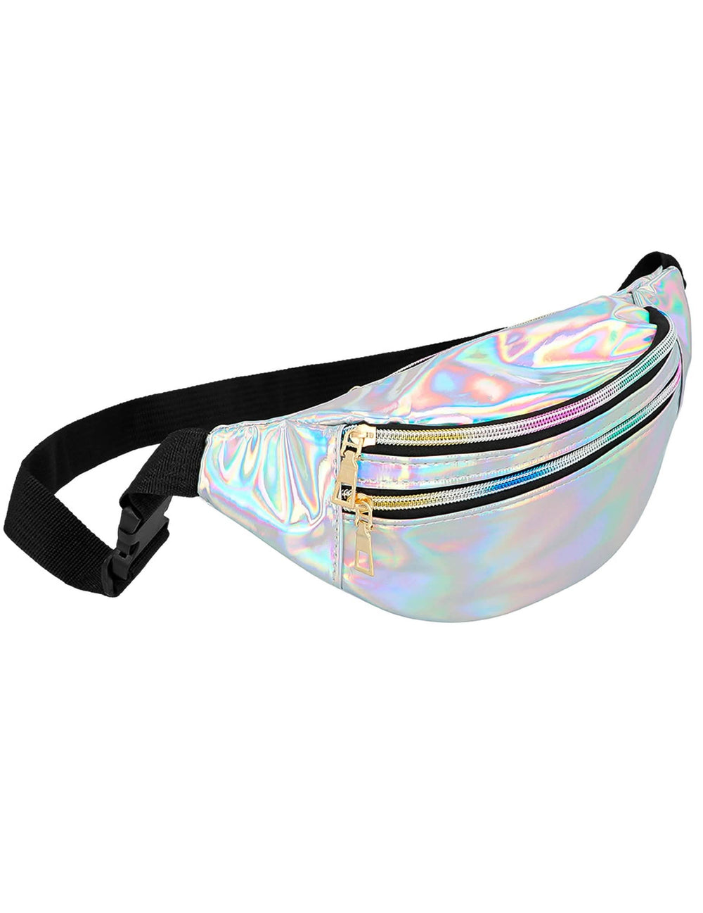 Sac banane du set d'accessoires festival holographiques