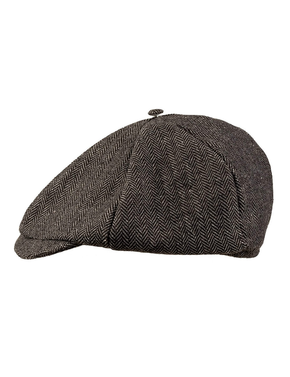 Vista de perfil de la gorra del set de disfraz años 20 hombre