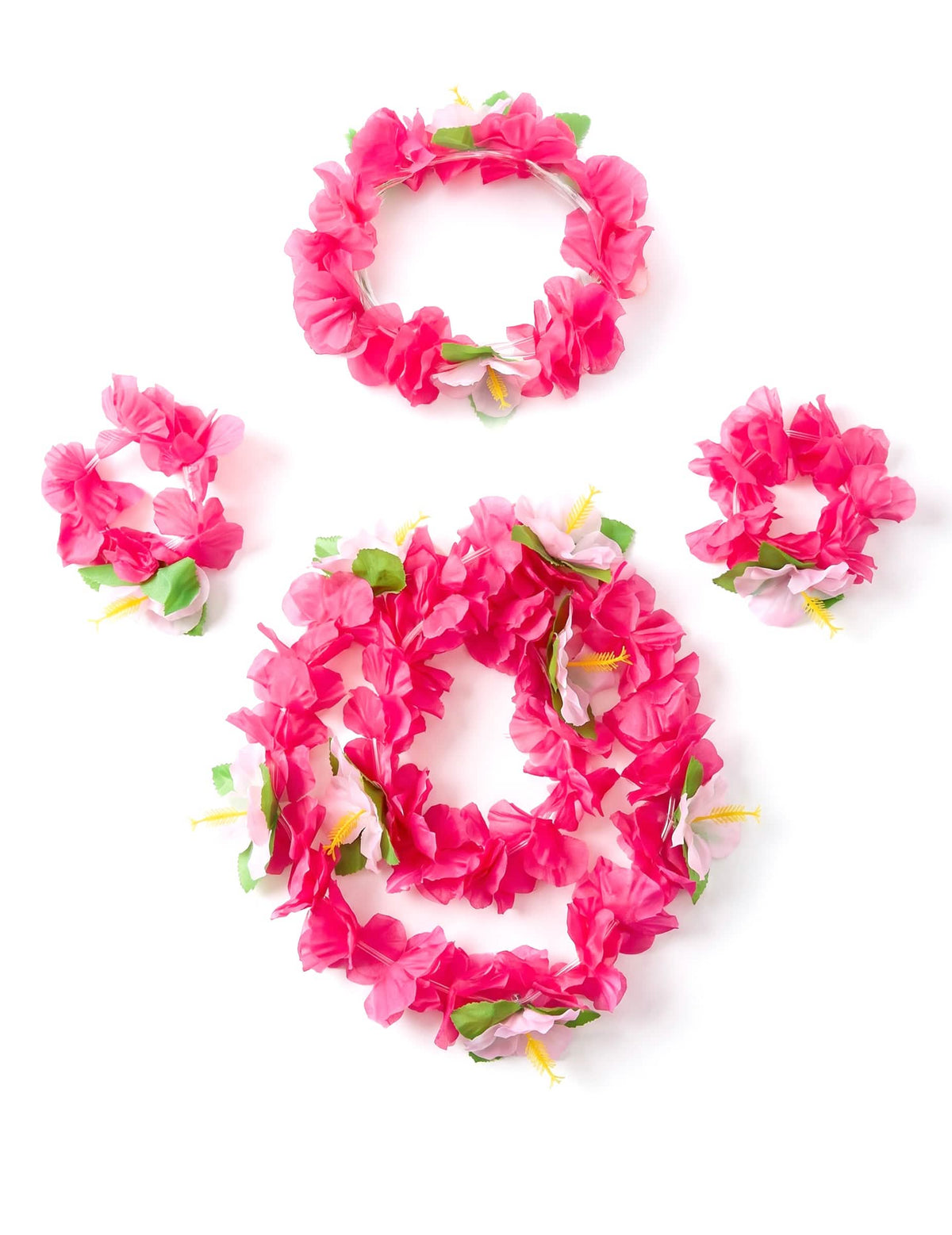 Set Hawái rosa adulto