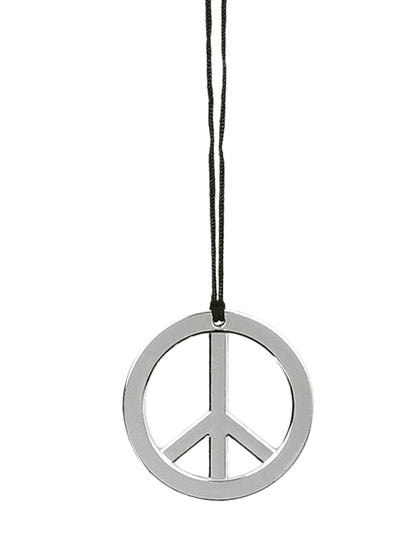 Détail du collier peace and love du Set Hippie pour adulte