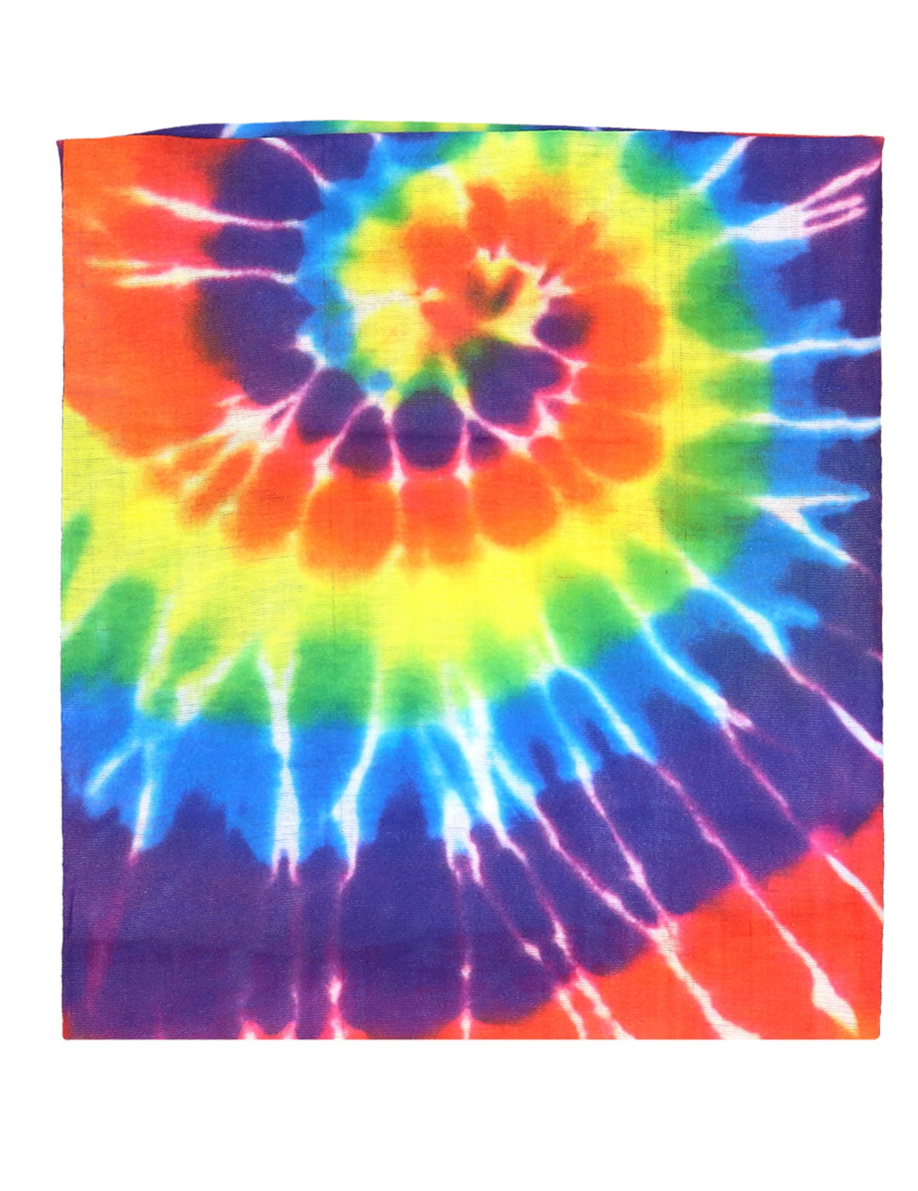 Bandana multicolore à motif tie-dye du set hippie pour adulte