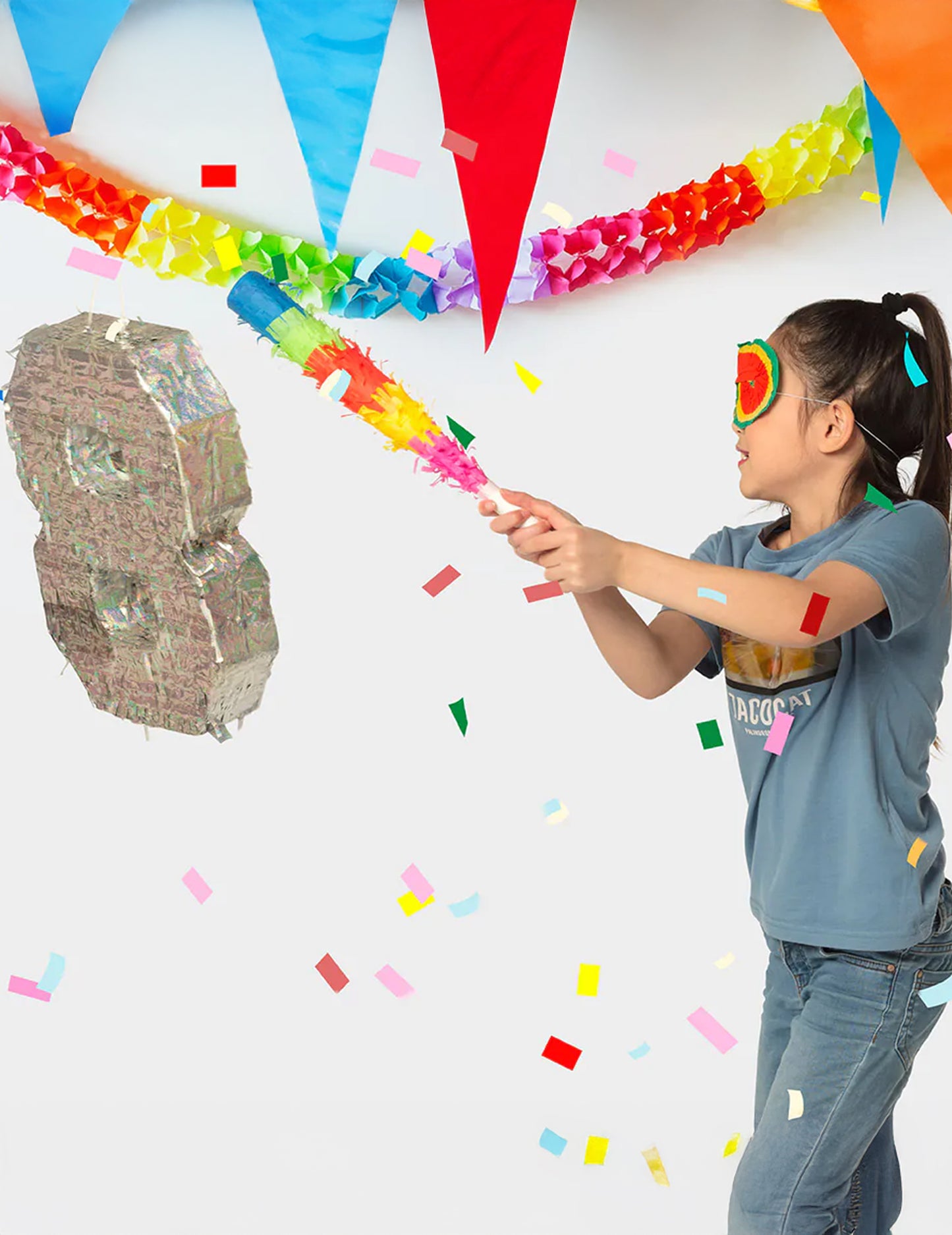 Kit Piñata palo y antifaz