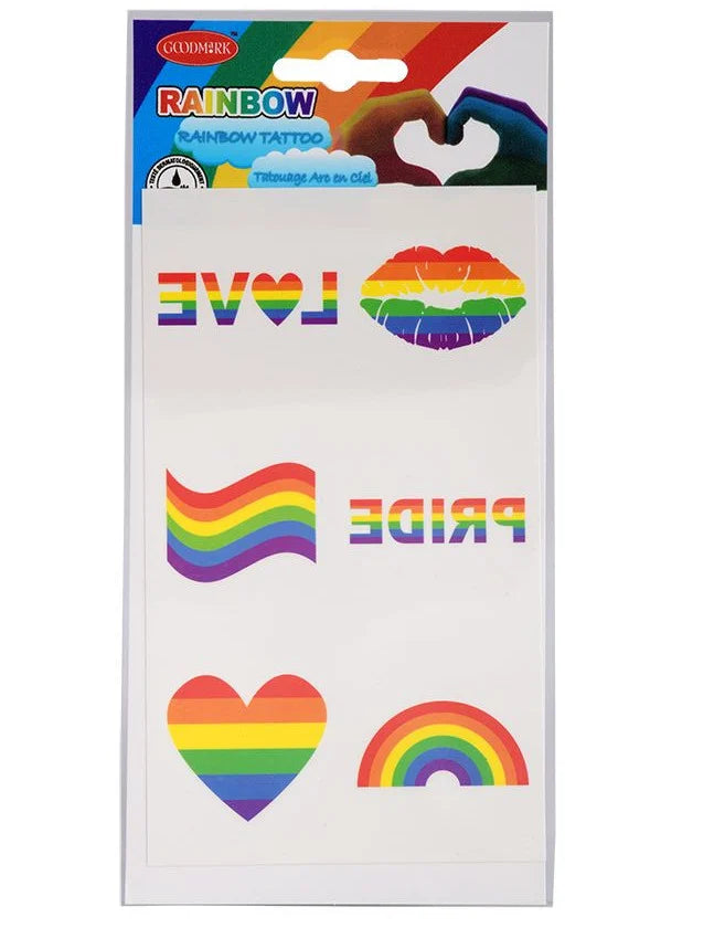 Set de tatuajes de arcoiris