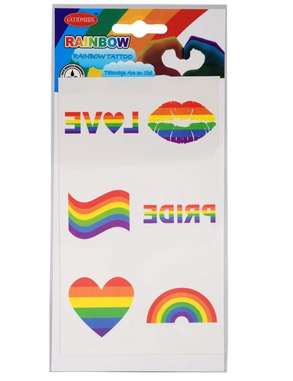 Set de tatuajes de arcoiris