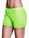 Shorty à sequins pour femme vert fluo