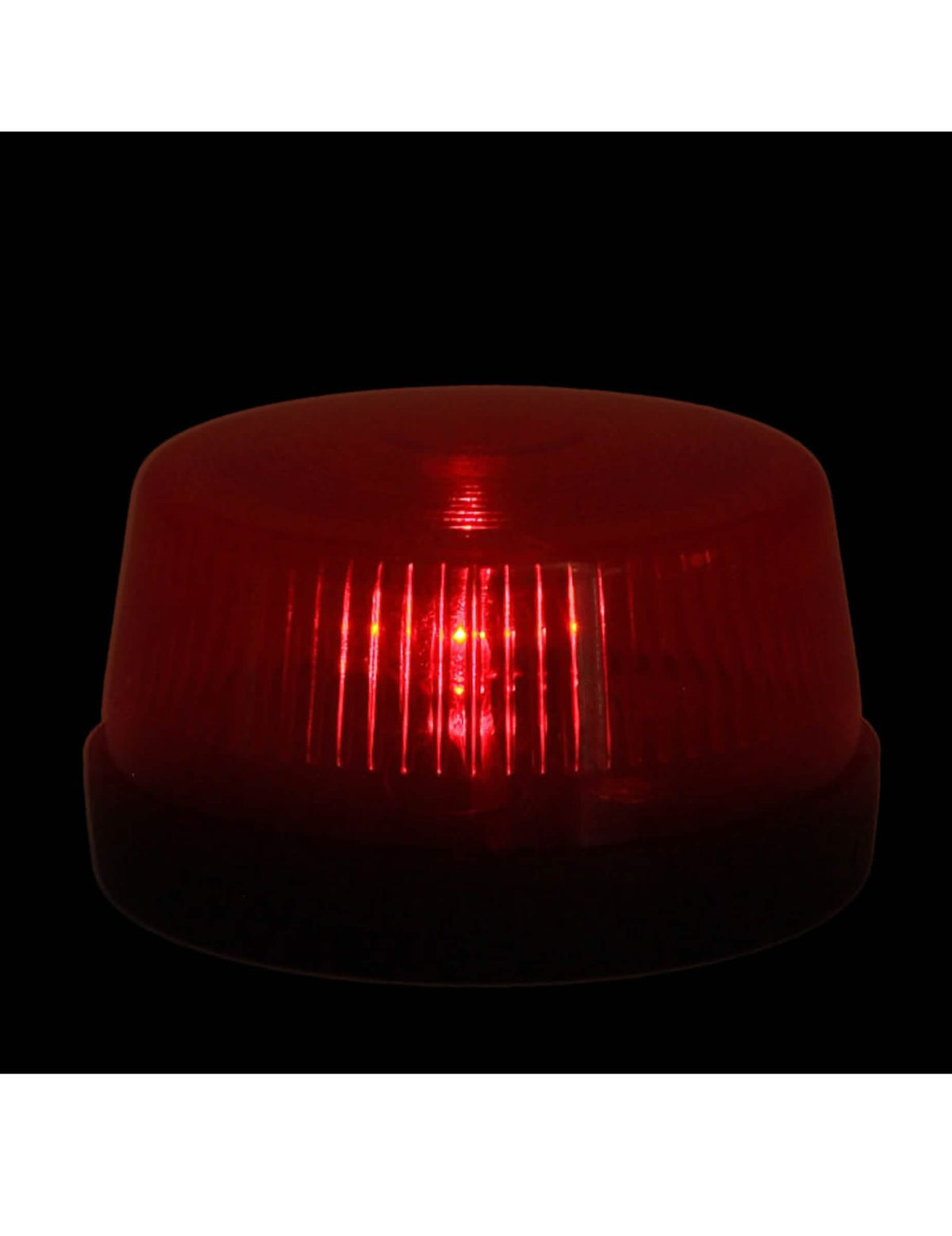Efecto luminoso rojo en funcionamiento de la sirenas luminosa y sonora para fiesta