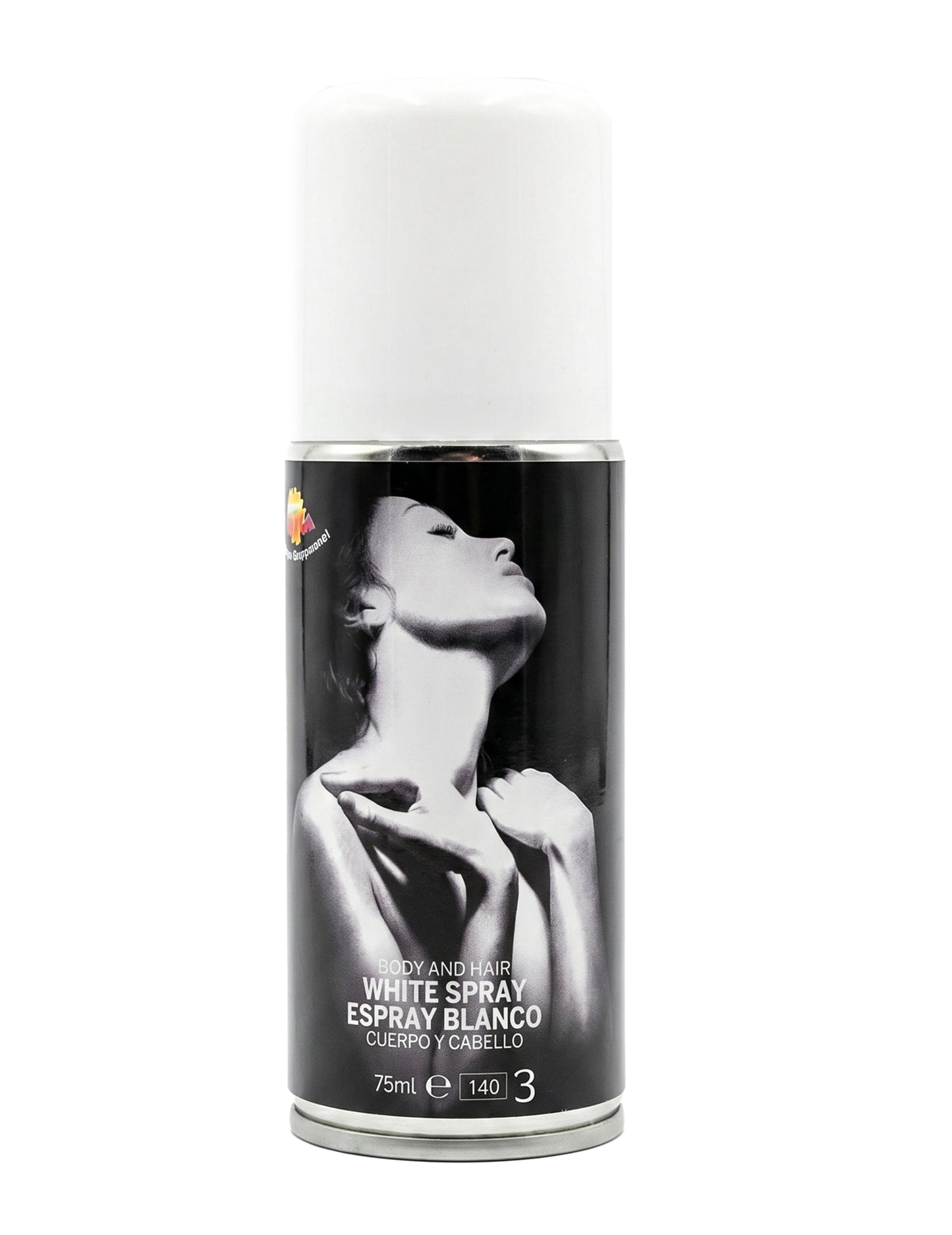 Spray corporal purpurina blanca 75 ml